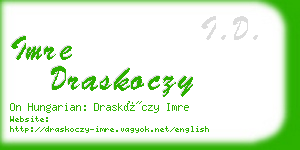 imre draskoczy business card